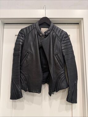 3.1 Phillip Lim Black Quilted Leather Moto Jacket